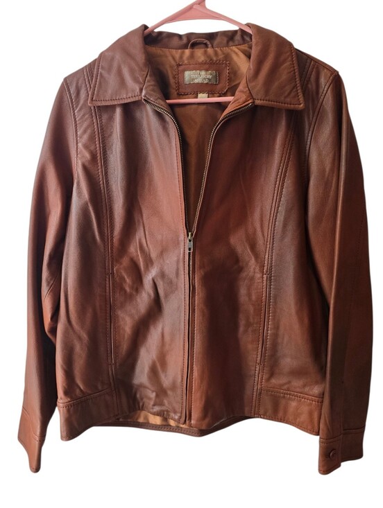 The Territory Ahead Jackets & Blazers - 100% Leather The Territory Ahead Vintage Chestnut Zip Jacket Medium